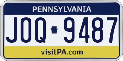 PA license plate JOQ9487