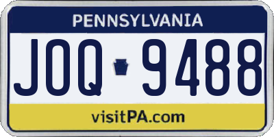 PA license plate JOQ9488