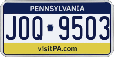 PA license plate JOQ9503