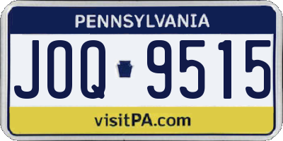 PA license plate JOQ9515