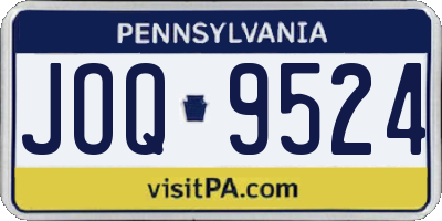 PA license plate JOQ9524