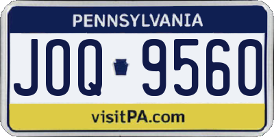 PA license plate JOQ9560