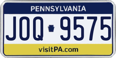PA license plate JOQ9575