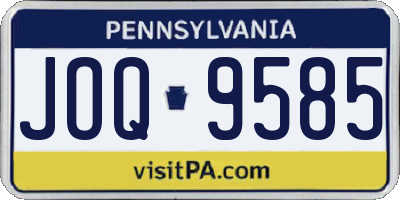 PA license plate JOQ9585