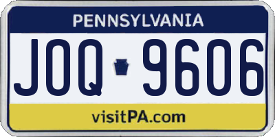PA license plate JOQ9606