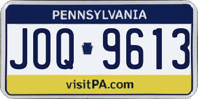 PA license plate JOQ9613