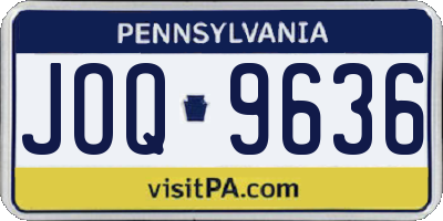 PA license plate JOQ9636