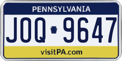 PA license plate JOQ9647