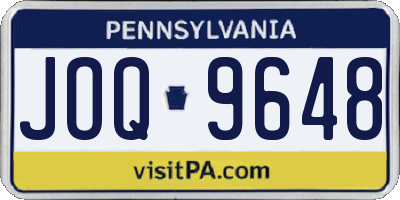 PA license plate JOQ9648
