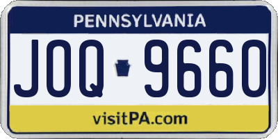 PA license plate JOQ9660