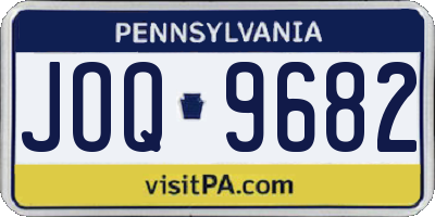 PA license plate JOQ9682
