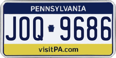 PA license plate JOQ9686