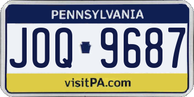 PA license plate JOQ9687