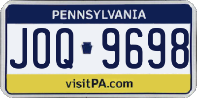 PA license plate JOQ9698