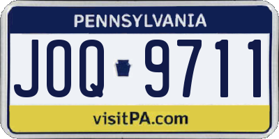 PA license plate JOQ9711
