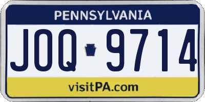 PA license plate JOQ9714