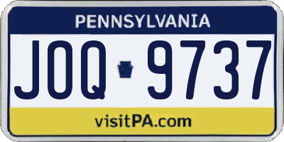 PA license plate JOQ9737
