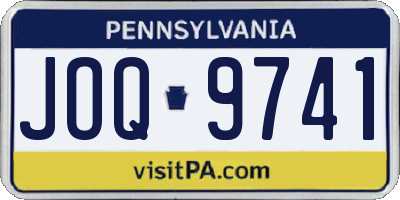 PA license plate JOQ9741