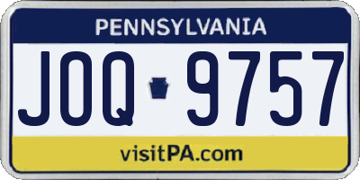 PA license plate JOQ9757