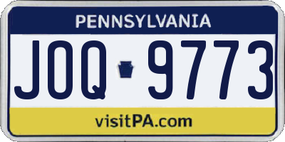 PA license plate JOQ9773