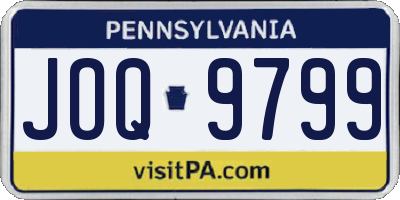 PA license plate JOQ9799