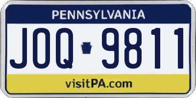 PA license plate JOQ9811