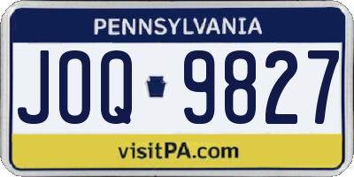 PA license plate JOQ9827