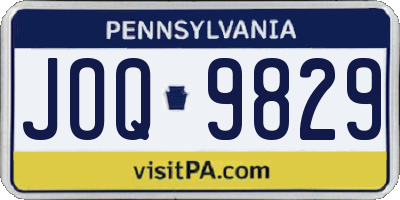 PA license plate JOQ9829