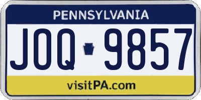 PA license plate JOQ9857
