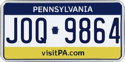 PA license plate JOQ9864