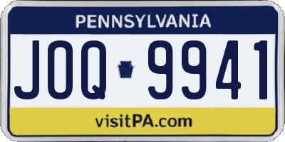PA license plate JOQ9941