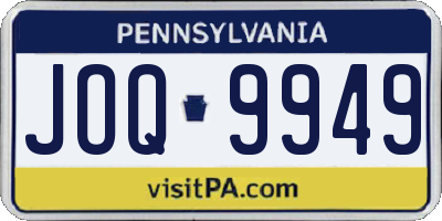 PA license plate JOQ9949