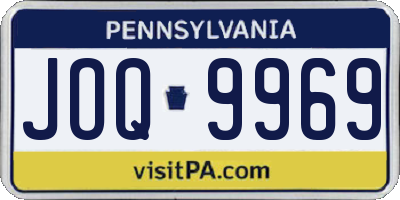 PA license plate JOQ9969
