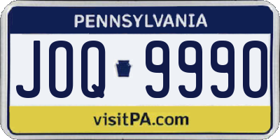PA license plate JOQ9990