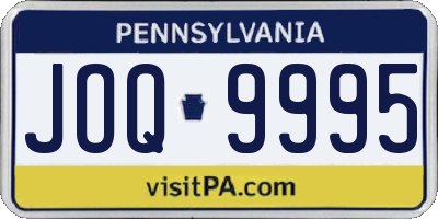 PA license plate JOQ9995