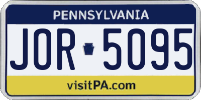 PA license plate JOR5095
