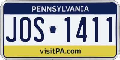 PA license plate JOS1411