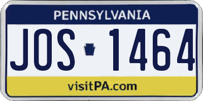 PA license plate JOS1464