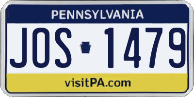 PA license plate JOS1479