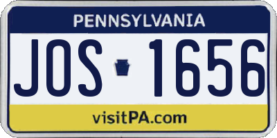 PA license plate JOS1656