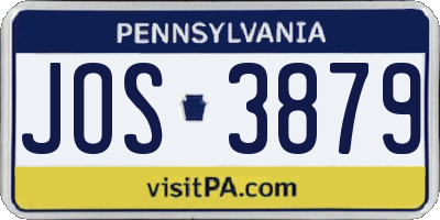 PA license plate JOS3879