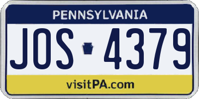 PA license plate JOS4379