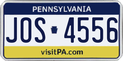 PA license plate JOS4556