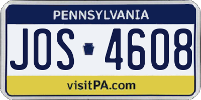 PA license plate JOS4608