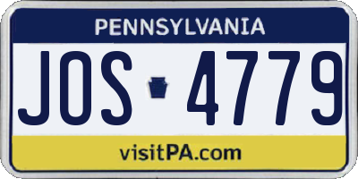 PA license plate JOS4779