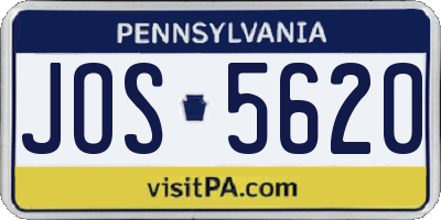 PA license plate JOS5620