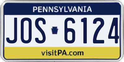 PA license plate JOS6124