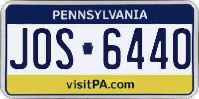 PA license plate JOS6440