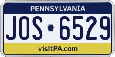 PA license plate JOS6529