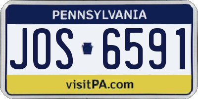 PA license plate JOS6591